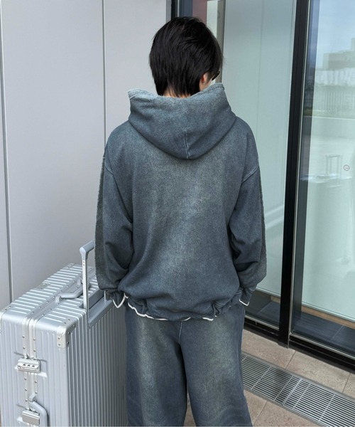 sedacle(セダクル)の「【26SS】デニムプリント加工ジップパーカー(パーカー・メンズ・インディゴブルー・MEDIUM/LARGE/SMALL)」の13枚目の写真