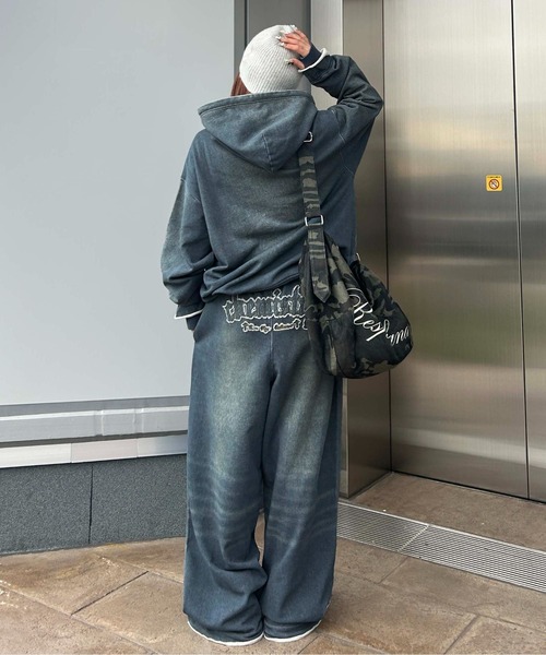 sedacle(セダクル)の「【26SS】デニムプリント加工ジップパーカー(パーカー・メンズ・インディゴブルー・MEDIUM/LARGE/SMALL)」の8枚目の写真