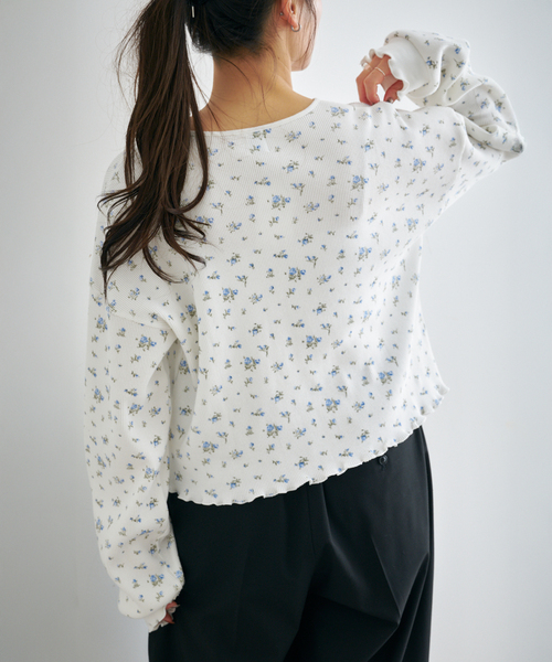 U by SPICK&SPAN(ユーバイスピックアンドスパン)の「ワッフルプルオーバー(Tシャツ/カットソー・レディース・ピンク/イエロー/ブルー・FREE)」の1枚目の写真