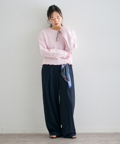 U by SPICK&SPAN(ユーバイスピックアンドスパン)の「ワッフルプルオーバー(Tシャツ/カットソー・レディース・ピンク/イエロー/ブルー・FREE)」の16枚目の写真