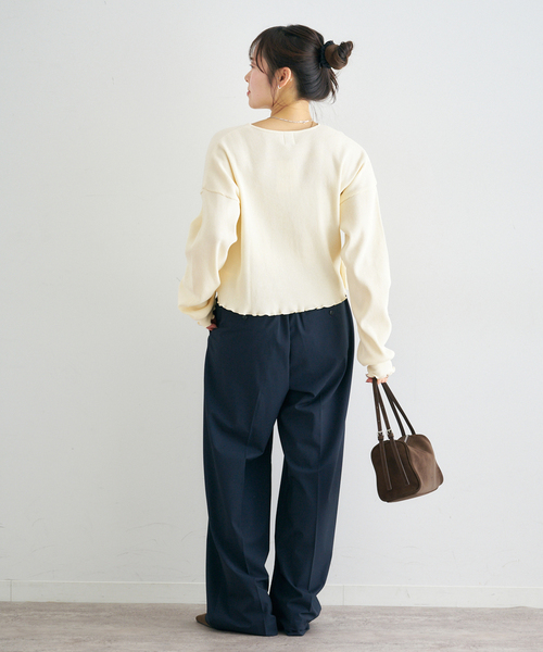 U by SPICK&SPAN(ユーバイスピックアンドスパン)の「ワッフルプルオーバー(Tシャツ/カットソー・レディース・ピンク/イエロー/ブルー・FREE)」の18枚目の写真