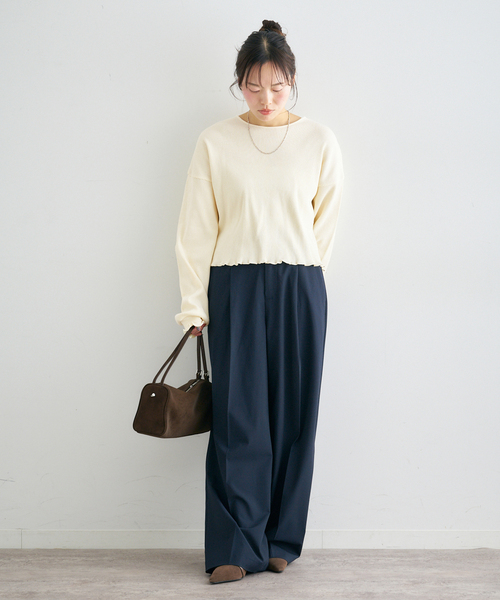 U by SPICK&SPAN(ユーバイスピックアンドスパン)の「ワッフルプルオーバー(Tシャツ/カットソー・レディース・ピンク/イエロー/ブルー・FREE)」の20枚目の写真