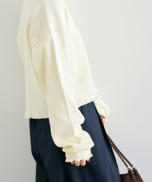 U by SPICK&SPAN(ユーバイスピックアンドスパン)の「ワッフルプルオーバー(Tシャツ/カットソー・レディース・ピンク/イエロー/ブルー・FREE)」の21枚目の写真