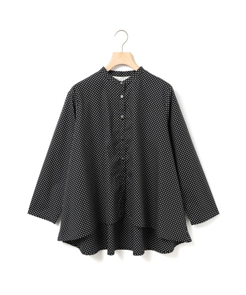 MidiUmi(ミディウミ)の「MidiUmi ドットシャツ(シャツ/ブラウス・レディース・アイボリー/ブラック系その他3/ネイビー・FREE)」の2枚目の写真