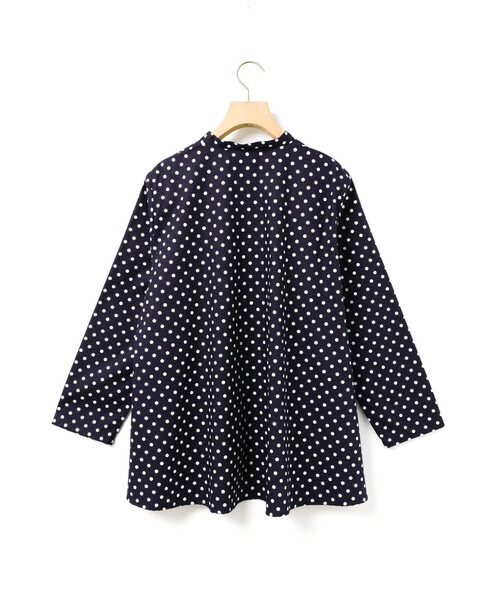 MidiUmi(ミディウミ)の「MidiUmi ドットシャツ(シャツ/ブラウス・レディース・アイボリー/ブラック系その他3/ネイビー・FREE)」の9枚目の写真