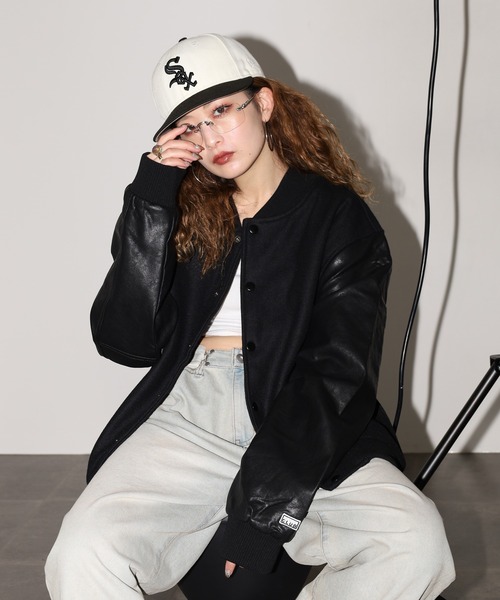 PRO CLUB (プロクラブ)の「PRO CLUB バーシティジャケット(スタジャン・メンズ・シルバー/ブラック・XL/L/M/3XL/2XL/S)」の9枚目の写真