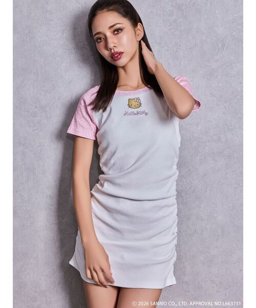 GYDA（ジェイダ）の「GYDA×ハローキティ レオパードワンピース（ワンピース・レディース・ベージュ/チャコールグレー/ピンク・FREE）」の11枚目の写真