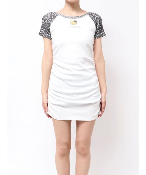 GYDA（ジェイダ）の「GYDA×ハローキティ レオパードワンピース（ワンピース・レディース・ベージュ/チャコールグレー/ピンク・FREE）」の16枚目の写真