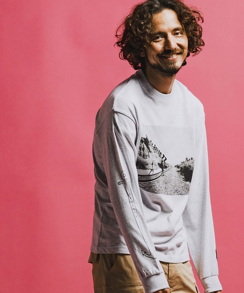 seventy seven（セブンティセブン）の「mlt5542-middle onz L-S high-end t-shirts (77surfphoto) ロングスリーブTシャツ(7726S220)（Tシャツ/カットソー・メンズ・ホワイト/ライトブルー/アッシュ・XL/L/M/S）」の3枚目の写真