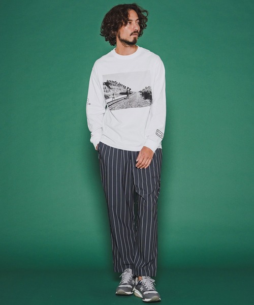 seventy seven（セブンティセブン）の「mlt5542-middle onz L-S high-end t-shirts (77surfphoto) ロングスリーブTシャツ(7726S220)（Tシャツ/カットソー・メンズ・ホワイト/ライトブルー/アッシュ・XL/L/M/S）」の8枚目の写真