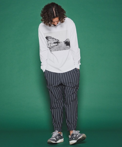 seventy seven（セブンティセブン）の「mlt5542-middle onz L-S high-end t-shirts (77surfphoto) ロングスリーブTシャツ(7726S220)（Tシャツ/カットソー・メンズ・ホワイト/ライトブルー/アッシュ・XL/L/M/S）」の9枚目の写真
