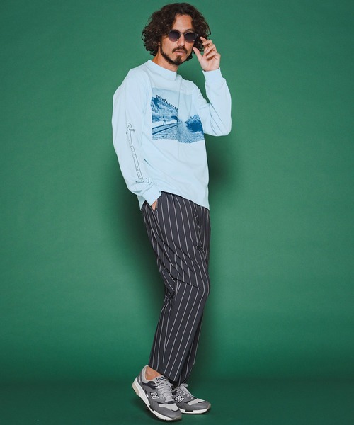 seventy seven（セブンティセブン）の「mlt5542-middle onz L-S high-end t-shirts (77surfphoto) ロングスリーブTシャツ(7726S220)（Tシャツ/カットソー・メンズ・ホワイト/ライトブルー/アッシュ・XL/L/M/S）」の14枚目の写真