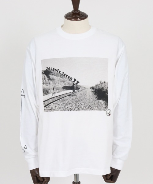 seventy seven（セブンティセブン）の「mlt5542-middle onz L-S high-end t-shirts (77surfphoto) ロングスリーブTシャツ(7726S220)（Tシャツ/カットソー・メンズ・ホワイト/ライトブルー/アッシュ・XL/L/M/S）」の21枚目の写真