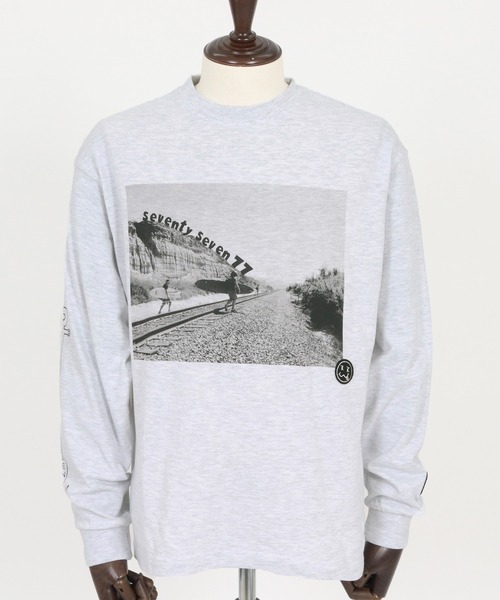 seventy seven（セブンティセブン）の「mlt5542-middle onz L-S high-end t-shirts (77surfphoto) ロングスリーブTシャツ(7726S220)（Tシャツ/カットソー・メンズ・ホワイト/ライトブルー/アッシュ・XL/L/M/S）」の22枚目の写真
