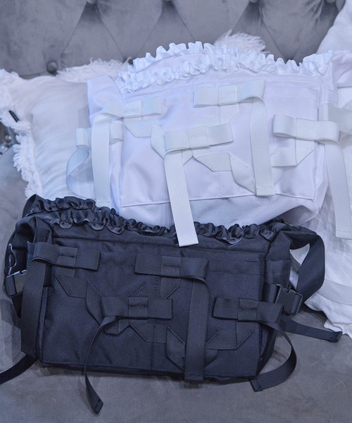 Whinny（ホワイニー）の「Whinny/【2026春新作♪】リボンプリンセスの脱ニートバッグ（ショルダーバッグ・レディース・ホワイト/ブラック・FREE）」の9枚目の写真