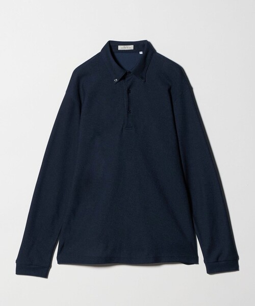 green label relaxing（グリーンレーベルリラクシング）の「メランジ カノコ ニュー ボタンダウン 長袖 ポロシャツ（ポロシャツ・メンズ・ネイビー/ダークグレー・M/L/XL/S）」の20枚目の写真