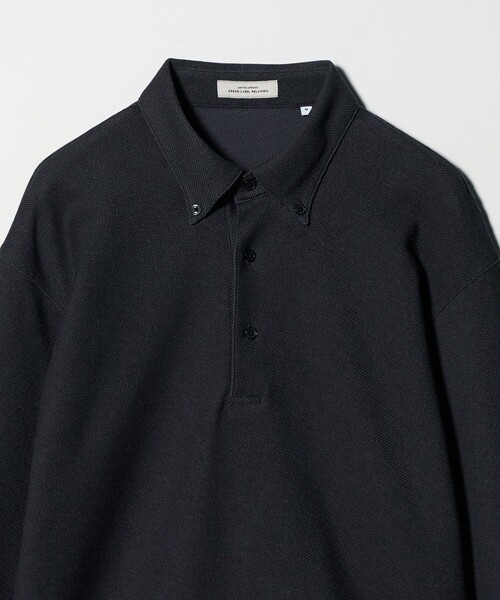 green label relaxing（グリーンレーベルリラクシング）の「メランジ カノコ ニュー ボタンダウン 長袖 ポロシャツ（ポロシャツ・メンズ・ネイビー/ダークグレー・M/L/XL/S）」の9枚目の写真