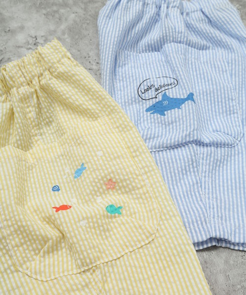 DILASH(ディラッシュ)の「サッカーストライプ アソートハーフパンツ(その他パンツ・キッズ・イエロー/ブルー・130/100/90/80/110/120)」の8枚目の写真