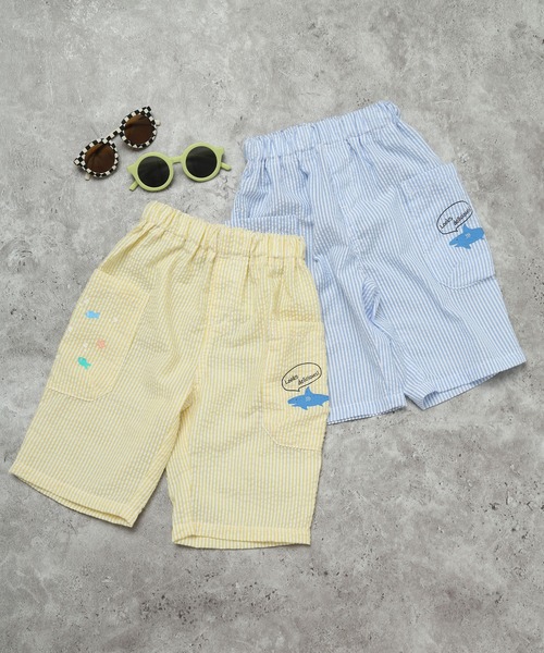 DILASH(ディラッシュ)の「サッカーストライプ アソートハーフパンツ(その他パンツ・キッズ・イエロー/ブルー・130/100/90/80/110/120)」の9枚目の写真
