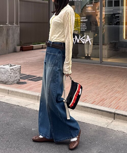 CIAOPANIC（チャオパニック）の「（無地/星柄）メローデザインシアートップス（Tシャツ/カットソー・レディース・ネイビー/グレー/オフホワイト/イエロー/イエロー系その他/グレー系その他・ONE SIZE）」の13枚目の写真