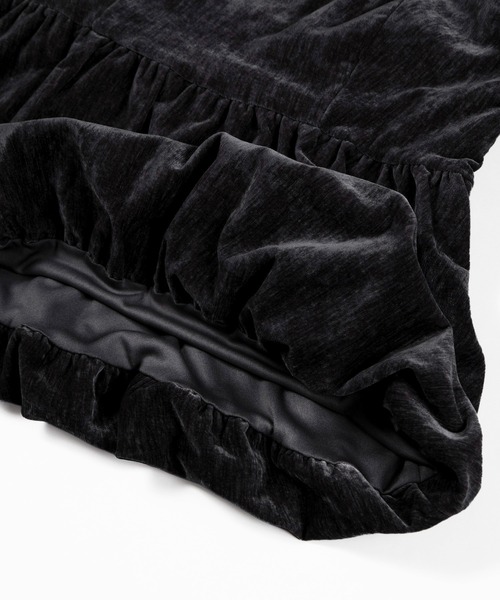 PUNYUS(プニュズ)の「ベロアバルーンキャミチュニック(チュニック・レディース・ブラック/オフホワイト/グレー・1/2/3/4/5)」の12枚目の写真