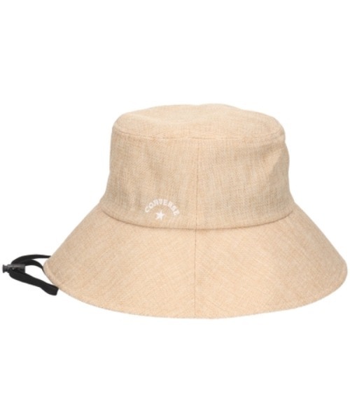 CONVERSE（コンバース）の「CONVERSE/コンバース　CNW STRAW LIKE HAT（ハット・レディース・ベージュ/ブラック・57cm）」の4枚目の写真