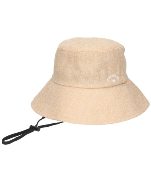 CONVERSE（コンバース）の「CONVERSE/コンバース　CNW STRAW LIKE HAT（ハット・レディース・ベージュ/ブラック・57cm）」の3枚目の写真