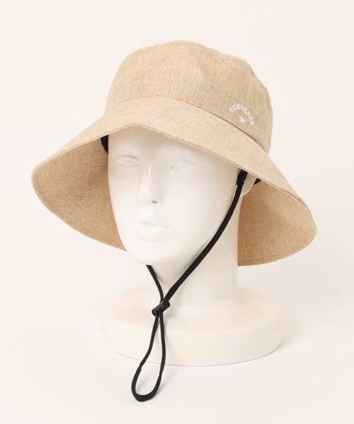 CONVERSE（コンバース）の「CONVERSE/コンバース　CNW STRAW LIKE HAT（ハット・レディース・ベージュ/ブラック・57cm）」の6枚目の写真