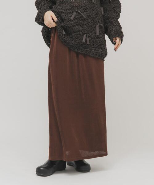 KBF（ケイビーエフ）の「シャイニーイージースカート（スカート・レディース・グレー/ブラウン/ブラック・ONE）」の8枚目の写真