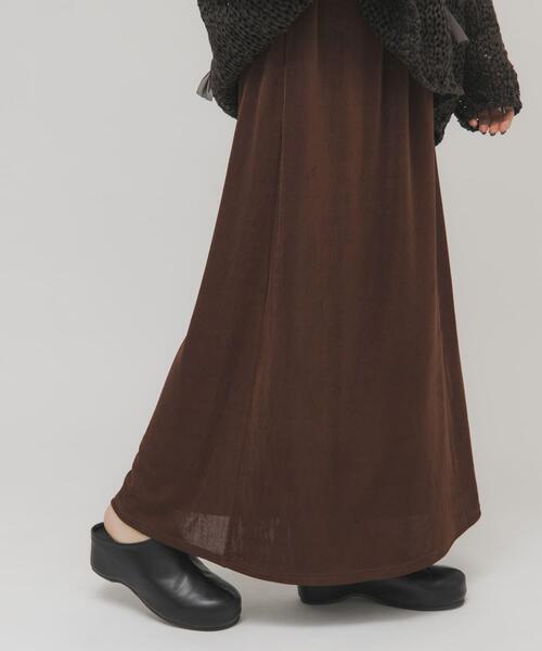 KBF（ケイビーエフ）の「シャイニーイージースカート（スカート・レディース・グレー/ブラウン/ブラック・ONE）」の9枚目の写真