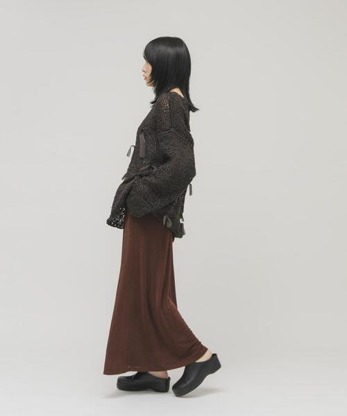 KBF（ケイビーエフ）の「シャイニーイージースカート（スカート・レディース・グレー/ブラウン/ブラック・ONE）」の12枚目の写真