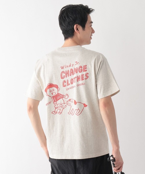 UNIVERSAL OVERALL(ユニバーサルオーバーオール)の「UNIVERSAL OVERALL/Windy Jr. Tシャツ/一部店舗限定/635125(Tシャツ/カットソー・メンズ・その他/ホワイト/ミント・LARGE/X-LARGE/MEDIUM)」の9枚目の写真