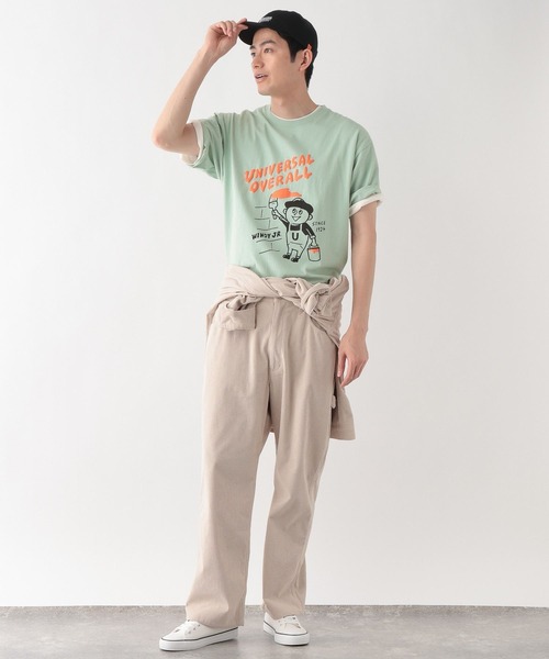 UNIVERSAL OVERALL(ユニバーサルオーバーオール)の「UNIVERSAL OVERALL/Windy Jr. Tシャツ/一部店舗限定/635125(Tシャツ/カットソー・メンズ・その他/ホワイト/ミント・LARGE/X-LARGE/MEDIUM)」の12枚目の写真