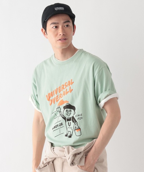 UNIVERSAL OVERALL(ユニバーサルオーバーオール)の「UNIVERSAL OVERALL/Windy Jr. Tシャツ/一部店舗限定/635125(Tシャツ/カットソー・メンズ・その他/ホワイト/ミント・LARGE/X-LARGE/MEDIUM)」の16枚目の写真