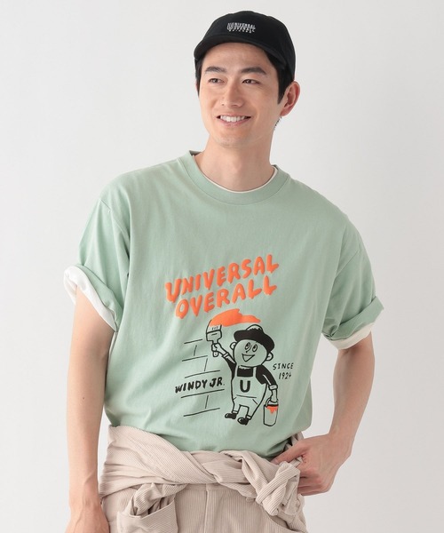 UNIVERSAL OVERALL(ユニバーサルオーバーオール)の「UNIVERSAL OVERALL/Windy Jr. Tシャツ/一部店舗限定/635125(Tシャツ/カットソー・メンズ・その他/ホワイト/ミント・LARGE/X-LARGE/MEDIUM)」の17枚目の写真