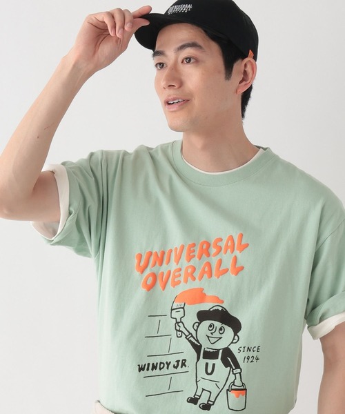 UNIVERSAL OVERALL(ユニバーサルオーバーオール)の「UNIVERSAL OVERALL/Windy Jr. Tシャツ/一部店舗限定/635125(Tシャツ/カットソー・メンズ・その他/ホワイト/ミント・LARGE/X-LARGE/MEDIUM)」の18枚目の写真