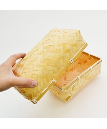 ラタンハウス（ラタンハウス）の「バンブー弁当箱 竹製 身竹かご 長方 ふた付き 収納BOX（お弁当箱）」