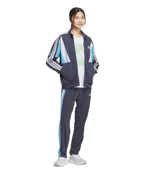 adidas（アディダス）の「アディダス adidas W TEAM トラックトップ（ジャージ・レディース・ブラック/ネイビー・S/M/L/XL）」の7枚目の写真