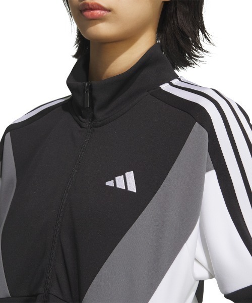 adidas（アディダス）の「アディダス adidas W TEAM トラックトップ（ジャージ・レディース・ブラック/ネイビー・S/M/L/XL）」の13枚目の写真
