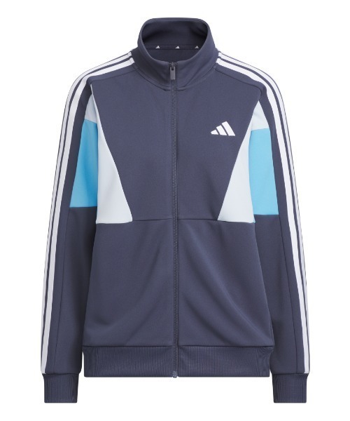 adidas（アディダス）の「アディダス adidas W TEAM トラックトップ（ジャージ・レディース・ブラック/ネイビー・S/M/L/XL）」の3枚目の写真