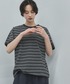 feepur（フェピュール）の「マルチボーダーオーバーリンガーTee（Tシャツ/カットソー・MEDIUM）」