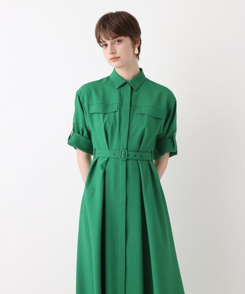 allureville（アルアバイル）の「サッカーターンバックワンピース（ワンピース・レディース・ネイビー/オフホワイト/グリーン・2）」の3枚目の写真