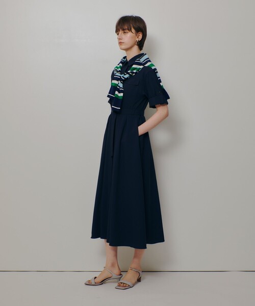 allureville（アルアバイル）の「サッカーターンバックワンピース（ワンピース・レディース・ネイビー/オフホワイト/グリーン・2）」の19枚目の写真