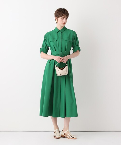 allureville（アルアバイル）の「サッカーターンバックワンピース（ワンピース・レディース・ネイビー/オフホワイト/グリーン・2）」の6枚目の写真