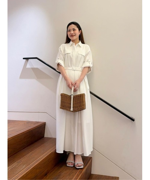 allureville(アルアバイル)の「サッカーターンバックワンピース(ワンピース・レディース・ネイビー/オフホワイト/グリーン・2)」の6枚目の写真