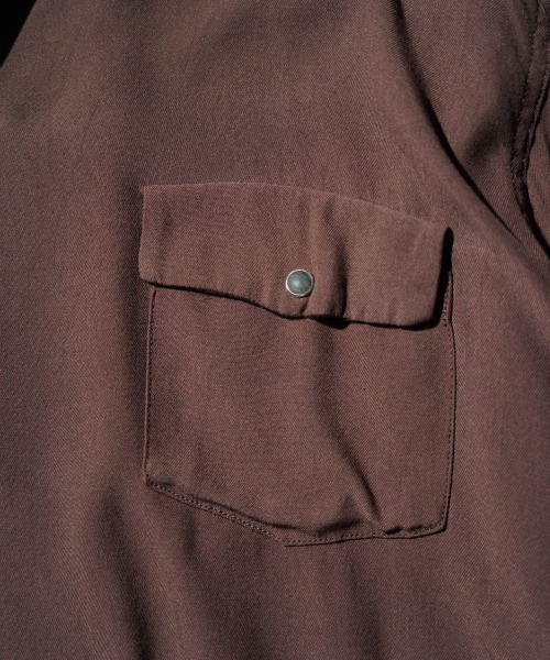 2AM(ツーエイエム)の「DELMAR デルマー / SNAP-UP GABARDINE SHIRT(シャツ/ブラウス・メンズ・ブラウン/レオパード/ブラック/スモークピンク・MEDIUM/LARGE/SMALL)」の19枚目の写真