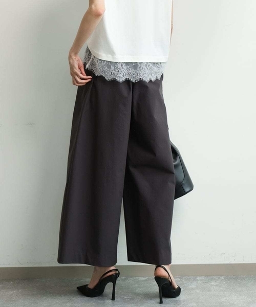 MK MICHEL KLEIN（エムケーミッシェルクラン）の「[撥水/洗える]ストレッチツイル プルオンワイドパンツ（その他パンツ・レディース・ブラウン/ベージュ・38/36）」の2枚目の写真