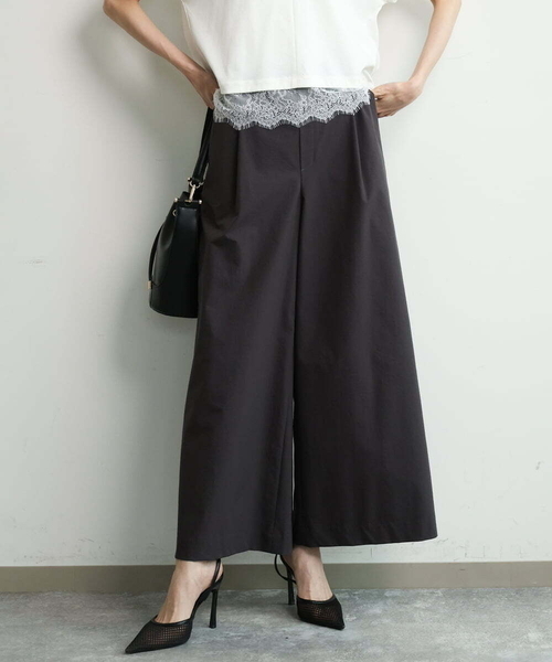MK MICHEL KLEIN（エムケーミッシェルクラン）の「[撥水/洗える]ストレッチツイル プルオンワイドパンツ（その他パンツ・レディース・ブラウン/ベージュ・38/36）」の16枚目の写真
