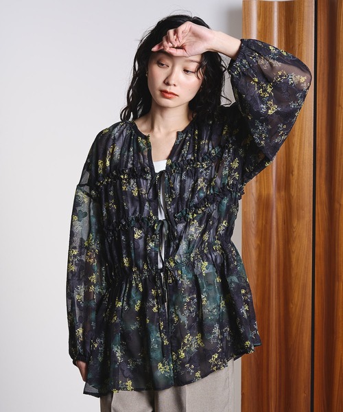 ROSE BUD（ローズバッド）の「FRILL BLOUSE（シャツ/ブラウス・レディース・ブラック/ホワイト・ONE SIZE）」の17枚目の写真