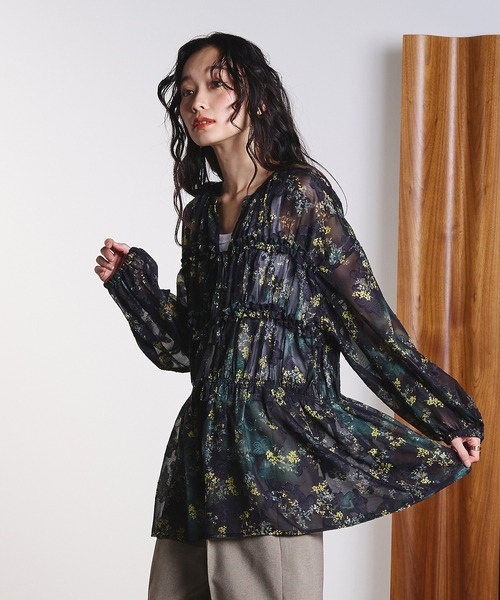 ROSE BUD（ローズバッド）の「FRILL BLOUSE（シャツ/ブラウス・レディース・ブラック/ホワイト・ONE SIZE）」の19枚目の写真